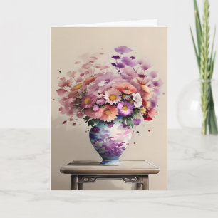 Boeket op een tafel Moederdag Feestdagen Kaart