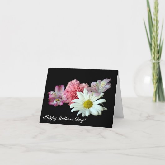 Boeket op Zwarte Moederdag kaart (Voorkant)