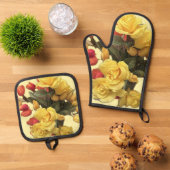 "Boeket" Oven Mitt & Pot Houder Set (Top down)