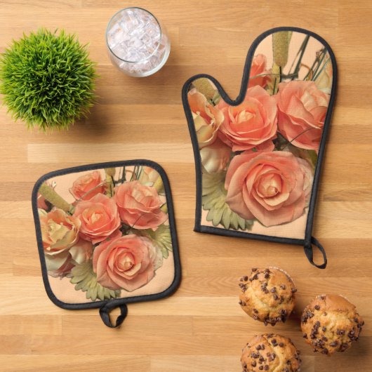 "Boeket" Oven Mitt & Pot Houder Set (Top down)