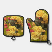 "Boeket" Oven Mitt & Pot Houder Set (Voorkant)