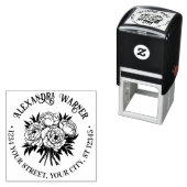 Boeket Pioenrozen Naam Retouradres  Zelfinktende Stempel (In situ)