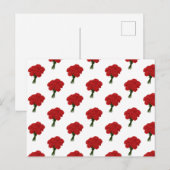 Boeket rode anjers – Elegante romantische kunst Briefkaart (Voorkant / Achterkant)