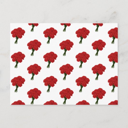 Boeket rode anjers – Elegante romantische kunst Briefkaart (Voorkant)