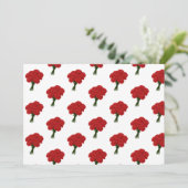 Boeket rode anjers – Elegante romantische kunst Kaart (Staand voorkant)