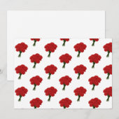 Boeket rode anjers – Elegante romantische kunst Kaart (Voorkant / Achterkant)