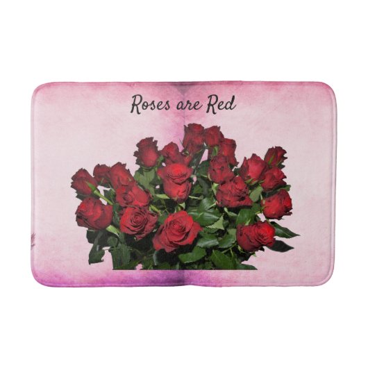 Boeket rode rozen badmat (Voorkant)