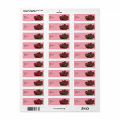 Boeket rode rozen etiket (Full Sheet)
