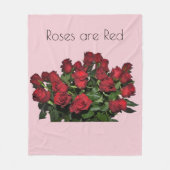 Boeket rode rozen fleece deken (Voorkant)