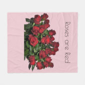 Boeket rode rozen fleece deken (Voorkant (Horizontaal))