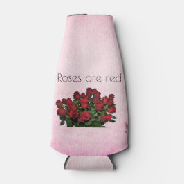 Boeket rode rozen flesjeskoeler