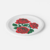 Boeket RODE ROZEN formele trouwdag Papieren Bordje (Gekanteld)