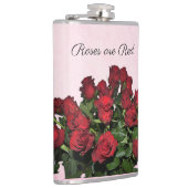 Boeket rode rozen heupfles (Rechts)