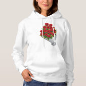 Boeket rode rozen hoodie (Voorkant)