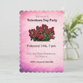 Boeket rode rozen kaart (Staand voorkant)