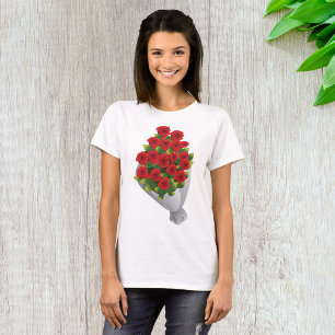 Boeket Rode Rozen T-shirt