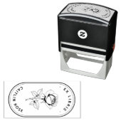 Boeket Roos Ex Libris Zelfinktdruk Stempel voor Bo (In situ)