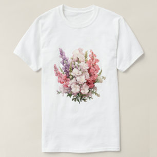 Boeket roze Concept Artistiek ontwerp T-shirt