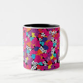 Boeket Roze en Paarse Two-Tone Coffee Mok (Voorkant rechts)
