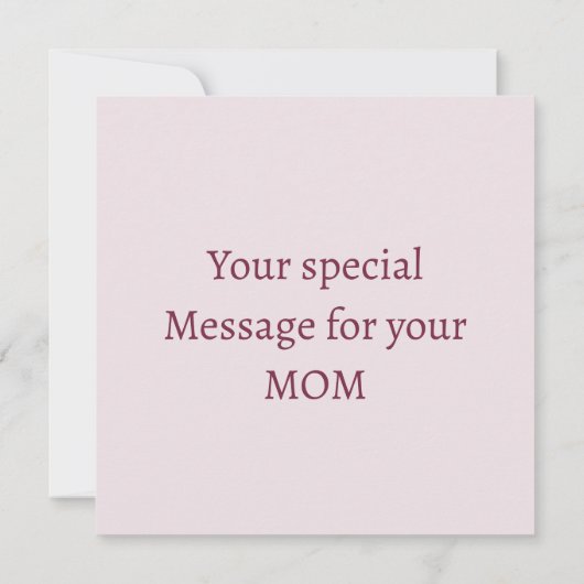 Boeket roze gepersonaliseerde Moederdag groet Kaart (Achterkant)