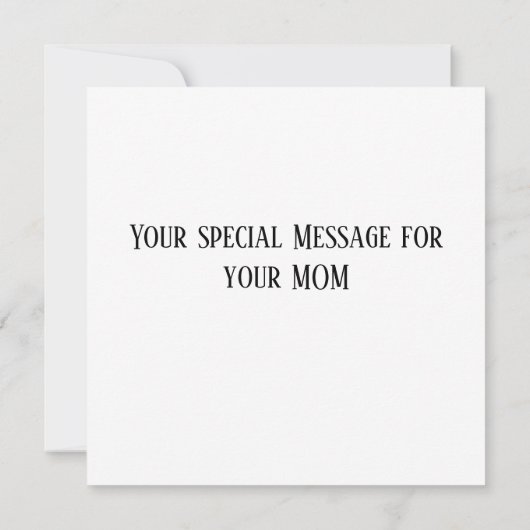 Boeket roze gepersonaliseerde Moederdag groet Kaart (Achterkant)