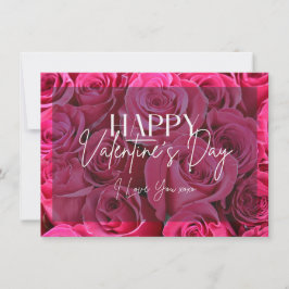 Boeket Roze Rozen Happy Valentijnsdag Kaart