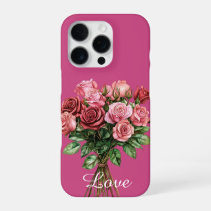 boeket roze rozen iPhone 16 pro hoesje