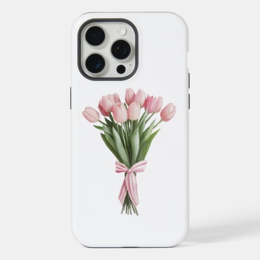 Boeket Roze Tulpen iPhone Hoesje (Achterkant)