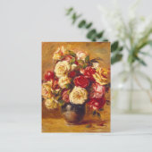 Boeket rozen, Auguste Renoir Briefkaart (Staand voorkant)