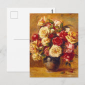 Boeket rozen, Auguste Renoir Briefkaart (Voorkant / Achterkant)