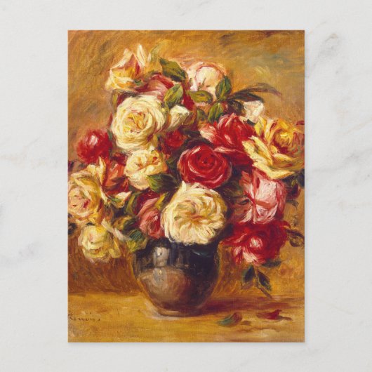 Boeket rozen, Auguste Renoir Briefkaart (Voorkant)