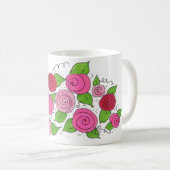 Boeket Rozen Koffiemok (Voorkant rechts)