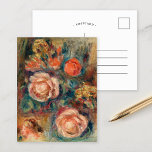Boeket Rozen | Renoir Briefkaart<br><div class="desc">Boeket Rozen | Boeket van de Rozen (1900) | Origineel kunstwerk van de Franse impressionist Pierre-Auguste Renoir (1841-1919). Het schilderij beeldt een abstract impressionistisch stilleven van bloemetjes af in prachtige aardachtige roze, koraal, groen en bruine kleuren. Gebruik de ontwerpgereedschappen om aangepaste tekst toe te voegen of het afbeelding te personaliseren....</div>