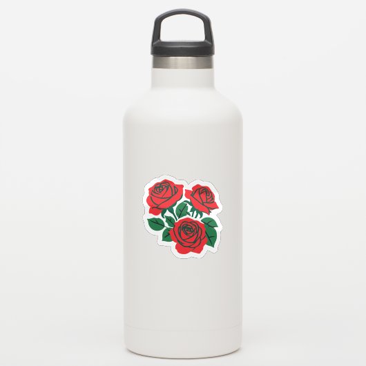 Boeket Rozen Sticker (Waterfles)