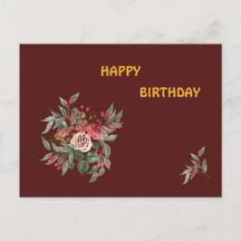 Boeket rozen uitnodiging briefkaart