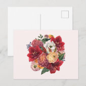 Boeket Tuinbloemen Vintage Briefkaart (Voorkant / Achterkant)