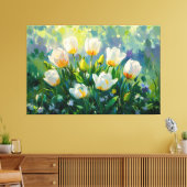 *~* Boeket Tulpen TV2 Stretched Canvas Print (Insitu (Woonkamer))