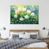 *~* Boeket Tulpen TV2 Stretched Canvas Print (Insitu (Slaapkamer))