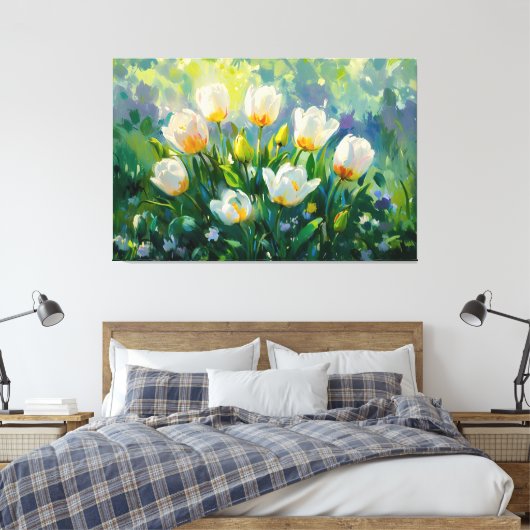 *~* Boeket Tulpen TV2 Stretched Canvas Print (Insitu (Slaapkamer))