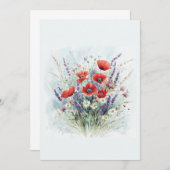 Boeket uitnodiging van wilde bloemen (Voorkant / Achterkant)