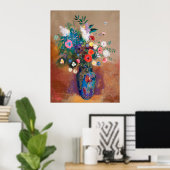 Boeket van bloemen (1900 - 1905) door Odilon Redon Poster (Thuiskantoor)