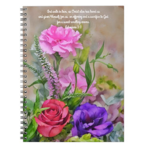Boeket van Bloemen Art Bible Verse Journal Notitieboek