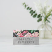 Boeket van bloemen | Belettering in reliëfstijl Visitekaartje (Staand voorkant)