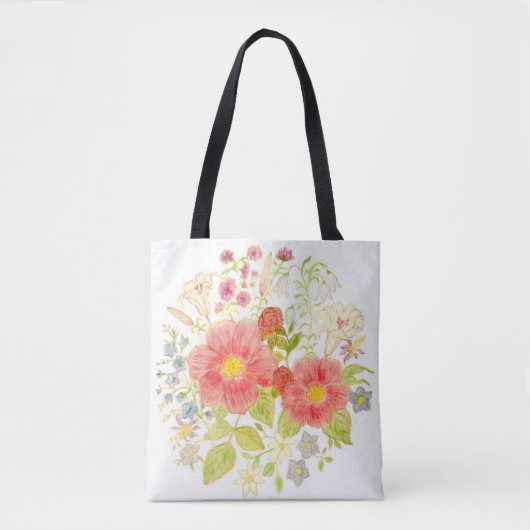 Boeket van Bloemen Canvas tas (Voorkant)