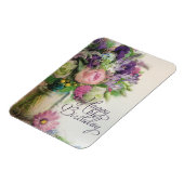 Boeket van Bloemen Gelukkige Verjaardagsmagneet Magneet (Linkerzijde)