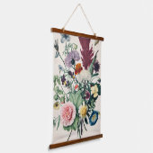 boeket van bloemen hangend wandkleed (Gebogen)