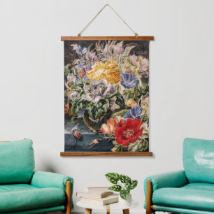 boeket van bloemen hangend wandkleed