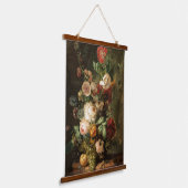 boeket van bloemen hangend wandkleed (Gebogen)