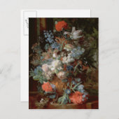 Boeket van bloemen in een landschap briefkaart (Voorkant / Achterkant)