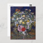 Boeket van bloemen in een vaas | Van Gogh | Briefkaart<br><div class="desc">Boeket van bloemen in een vaas is een schilderij van Vincent van Gogh uit 1890.</div>